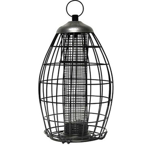 Iron Caged <b>Squirrel</b> Proof Nut and Seed Bird <b>Feeder</b> Black Wire Cage Bird <b>Feeder</b> Outdoor Garden Hanging <b>Feeder</b> - Product Image 1