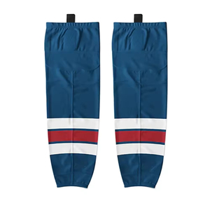 Chaussettes de hockey sur glace personnalisées pour jeunes, 100 % polyester, tricot performance, durables pour l'équipe, entraînement et match, vente en gros - Product Image 1