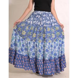 Cotton Printed Patchwork Long Skirt <b>Boho</b> Handmade Women's Maxi Skirt Ethnic Fashion Clothing - Product Image 1