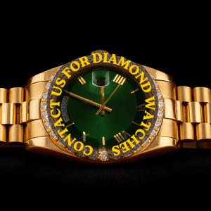 Reloj de Lujo para Hombre con Movimiento de Cuarzo, Diamantes Moissanite VVS, Acero Inoxidable, Diseño Moderno, Estilo Hip Hop, Bisel Verde - Product Image 1