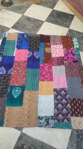 Colchas Kantha Hechas a Mano 100% Algodón Ecológico Reciclado con Piezas de Tela Coloridas, Costura Tradicional, Estilo Rústico - Product Image 5
