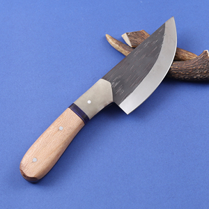Couteau à lame fixe en acier au carbone, lame droite, couteau à dépecer de qualité industrielle, manche en résine et bois, couteaux de chasse personnalisés OEM - Product Image 3