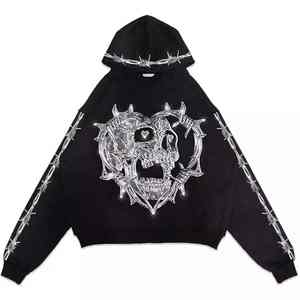 Sudadera con capucha de felpa francesa para hombre, personalizada, con efecto lavado a la piedra, mangas raglán, bolsillo con parche y cremallera completa - Product Image 1