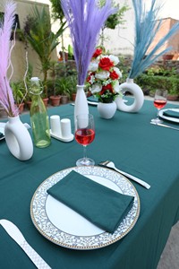 Light Luxury Custom Solid Color Rectangular Dining Table Cover 100% Cotton Fabric <b>Tablecloth</b> Stone Washed - Product Image 4