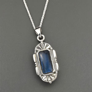 New Gemstones Pendant Handmade Bohemian Style Women's Pendant Fashion Gemstones Pendent 925 Sterling <b>Silver</b> Pendants from India - Product Image 2