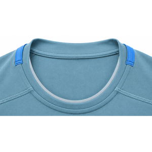 T-shirt de sport d'été pour homme à manches courtes, col en V, manches contrastées, décontracté, tricoté, pour l'entraînement et les tenues d'équipe - Product Image 3