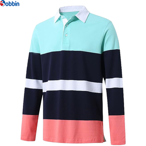 Polo de Manga Larga con Estampado de Rayas de Alta Calidad, Nuevo, con Cuello Tipo Solapa, para Hombre, Informal, Personalizado, Liso, para Parejas - Product Image 3