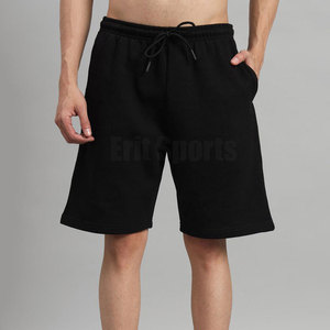 Cotton/Polyester Winter Two-Piece Breathable <b>Lightweight</b> <b>Hoodie</b> Shorts Set for Men Gym Training Customizable Size Casual Wear - Product Image 6