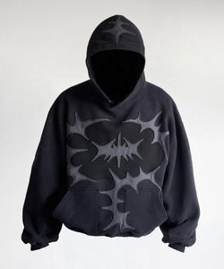 Conjunto de Sudadera Holgada y Pantalones Acampanados para Niños, Personalizado, Estilo Urbano, Lavado Ácido, Estampado DTG - Product Image 6