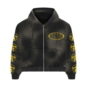 Survêtement noir imprimé pour homme |   Ensemble écologique respirant grande taille |   Prix de gros bon marché OEM - Product Image 2