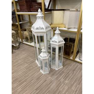 Juego de Linternas Decorativas para Ramadán, Estilo Marroquí, para Sala de Estar o Sala de Oración, con Recubrimiento Blanco - Product Image 1