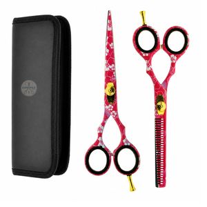 Ensemble de ciseaux de coiffure professionnels de 5,5 pouces, ciseaux de coupe et ciseaux à effiler avec étui, parfait pour les hommes et les femmes - Product Image 5