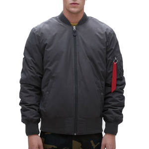 Chaquetas Bomber Urbanas de Moda Urbana para Hombre, Primavera-Otoño, Casuales, Ligeras, con Puños Acanalados y Cuello Alto - Product Image 3