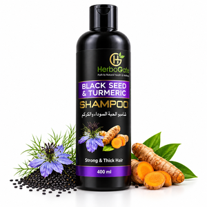 Premium Natural <b>Black</b> Seed & Turmeric <b>Shampoo</b> Herbal Hair Care Formula Gentle Cleansing Soft Texture Daily Hair Wash OEM - Product Image 1