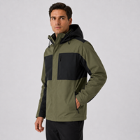 Veste à capuche unisexe en toile, épaisseur standard, rembourrée en fibre de polyester 100 %, coupe-vent, matelassée pour l'hiver, décontractée, avec fermeture éclair