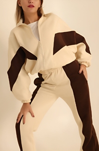 Elegantes Conjuntos Deportivos de Secado Rápido con Cremallera para Mujer, Sudadera con Capucha para Entrenamiento Deportivo de Invierno con Cinturón y Decoración de Tiras, Diseño Liso - Product Image 3