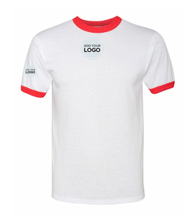 Cotton Ringer T-Shirt Cotton Short Sleeve Ringers T Shirts - Product Image 4