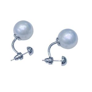 Pendientes de Plata de Ley con Perlas Naturales de Agua Dulce de 12-13 mm, Redondas, Casi Impecables, Desmontables, Famosas en Internet, Dos Pares Iguales - Product Image 5