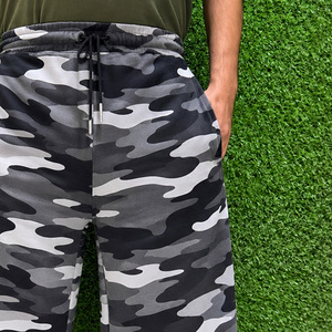 Men's <b>Camouflage</b> Print <b>Shorts</b> Mid Waist Drawstring Casual Style With Pockets Breathable Knitted Fabric - Product Image 5