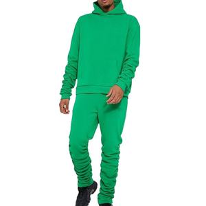 Survêtement pour hommes survêtement garçons 100% coton velours polyester nylon survêtement de sport empilé personnalisé survêtements évasés ensemble pour - Product Image 1