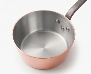 Rose Gold Polish Copper Sauce <b>Pan</b> With Stainless Steel Interior And Metal <b>Handle</b> For Kitchenware And Induction Cookers Use - Product Image 2