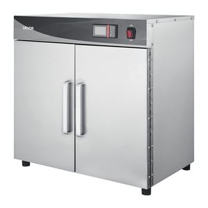 Scaldavivande Elettrico Commerciale a 4 Ripiani in Acciaio Inossidabile con Vassoio per Acqua, Armadio Riscaldante a Doppia Porta con Ripiani Regolabili - Product Image 1