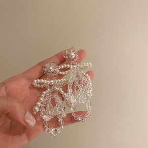 Pendientes Colgantes de Cristal con Flores para Mujer, Pendientes de Resina con Cuentas Florales, Pendientes Hechos a Mano con Cuentas por MD HANDICRAFTS - Product Image 2