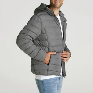 Men <b>Warm</b> <b>Waterproof</b> Breathable Hooded Bubble Jacket Lightweight Quilted Full Zip Casual Outdoor Winter Regular Fit Fashion - Product Image 2