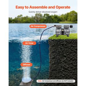 Tubo Flessibile per Aeratore da Laghetto Autoaffondante Rinforzato da 3/8, Lunghezza 30 Metri, in Gomma, per Macchine di Aerazione per Acquacoltura - Product Image 6