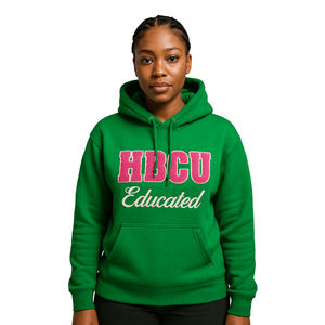 Sudadera con Capucha Verde para Estudiantes de HBCU, Bordado Chenille, Sudadera Personalizada con el Logo de la Hermandad Griega Divine Nine Apparel - Product Image 1