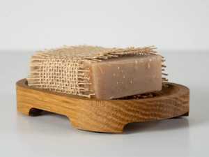 Jabonera Ovalada de Madera Natural con Patas, Soporte Ecológico para Jabón en Barra, Bandeja de Drenaje, Accesorios de Baño para Hotel, Venta al por Mayor - Product Image 1