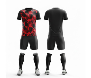 ชุดฟุตบอลพร้อมพิมพ์ชื่อและหมายเลขแบบซับลิเมชั่นเต็มตัว |   ไซส์ผู้ชาย ผู้หญิง และเยาวชน |   ชุดกีฬาฝึกซ้อมน้ำหนักเบา แห้งเร็ว - Product Image 2