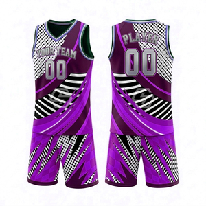 Ensemble de vêtements d'équipe pour adultes de haute qualité, personnalisé, imprimé par sublimation, ensemble de basket-ball respirant, 100% polyester, sur mesure - Product Image 5