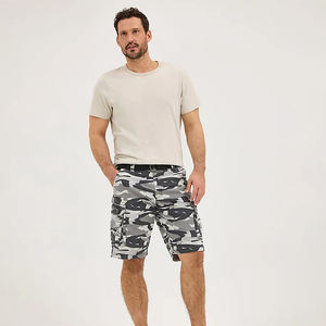 Pantalones Cortos Cargo de Algodón para Hombre, con Cordón Ajustable, Estilo Deportivo, Casual, para Verano, con Bolsillos Utilitarios - Product Image 1