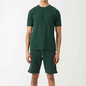 Ensemble T-shirt et short imprimés pour homme, col montant, tissu rafraîchissant, idéal pour la plage – Meilleures ventes - Product Image 2