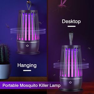 Lampada Antizanzare Ricaricabile a Luce UV, Trappola Elettrica per Insetti con Luce Notturna e Cinghia, Portata di 150 Metri Quadrati - Product Image 4