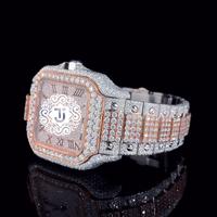 Montre de luxe en moissanite 41 mm de qualité supérieure, nouvelle arrivée, style hip-hop, avec finition de luxe et mode hip-hop, pour les commandes en gros