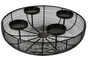 Portavelas de Alambre de Hierro Negro con Forma de Rueda de Bicicleta, Soporte para 4 Velas de Té, Decoración Duradera para el Hogar - Product Image 3