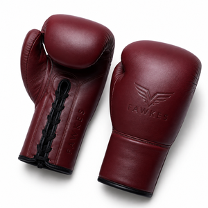 Gants de boxe en tissu Fawkes à lacets, doigts entièrement couverts, sangle de poignet réglable, logo en relief, équipement d'entraînement pour adultes, emballage personnalisé - Product Image 1