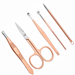 ชุดอุปกรณ์ทำเล็บเท้าสีโรสโกลด์ MANAN INSTRUMENTS ชุดเครื่องมือทำเล็บสแตนเลส 5-in-1 กรรไกรตัดเล็บสำหรับคนถนัดขวา กล่องหรูหราทนทาน - Product Image 3