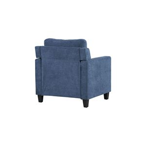 Poltrona da Soggiorno Horatio in Ciniglia Blu Navy - Product Image 5