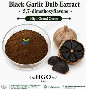 Extrait de bulbe d'ail noir pur naturel HGO - Fourniture directe usine - Extrait standardisé 5% de 5,7-diméthoxyflavone (qualité alimentaire) - Product Image 1