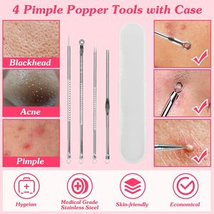 Dispositivo Elettrico per Rimozione Punti Neri con Compressione a Caldo, 4 Sonde e Strumenti per Punti Bianchi, Strumento per la Rimozione dell'Acne con Tutti gli Accessori - Product Image 6