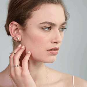 14K Gold Baguette Lab Grown Diamond Open Stackable <b>Rings</b> Bar Set Art Deco <b>Stacking</b> Matching Bridal Midi Enhancer Bands Wholesale - Product Image 4