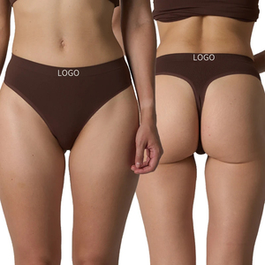 Culottes taille haute fines et unies sans coutures pour femmes, en nylon et élasthanne, extensibles, respirantes, douces et confortables - Product Image 4