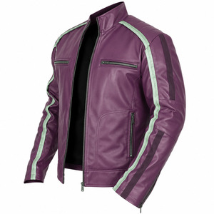 Premium Quality Lightweight <b>Men</b> <b>Leather</b> Winter <b>Jacket</b> Wholesale Price Zip Up Closure Turn Down Collar Winter <b>Leather</b> <b>Jacket</b> - Product Image 6
