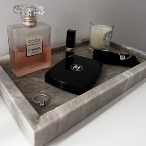 Plateau ovale en marbre noir ARTWARE INTERNATIONAL - Plateau décoratif multifonctionnel en pierre pour bijoux/coiffeuse/salle de bain/parfums - Product Image 5