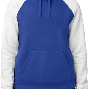 Sudaderas con Capucha Personalizadas con Logotipos, Azules y Blancas, de Manga Raglán, para Hermandades, de Algodón y Felpa, Informales, para Otoño, Corte Regular, con Bolsillos - Product Image 4
