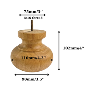 Large Round Wooden <b>Sofa</b> <b>Legs</b> Replacement Furniture Feet Solid Wood Cabinet Table Chair <b>Legs</b> Wholesale Manufacturer - Product Image 5