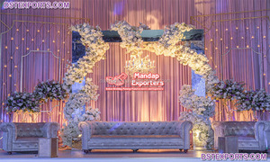 Elegant Reception Stage Decor <b>Candle</b> Walls Trendy <b>Wedding</b> Decor <b>Candle</b> Wall Backdrop Stylish <b>Wedding</b> <b>Candle</b> Holder Back Walls - Product Image 6